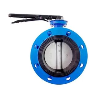 Medium Temperature Double Flange Metal Seated Butterfly Valve
