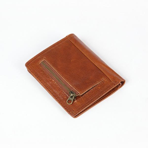 Multi-Card Slot Men's Wallet with RFID Protection and Genuine Cowhide Leather Material