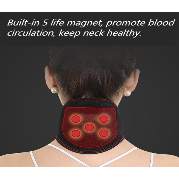 Black Tourmaline Self Heating Neck Pad , Tourmaline Magnetic Therapy Neck Massager