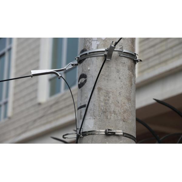 200N FTTH CMR ISO 9001 Fiber Drop Wire Clamp , Vertical Cable Management Rings