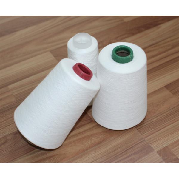 100% Virgin Fiber 30s/2 30s/3 Spun Polyester Yarn Raw White Bright For Sewing