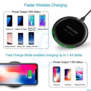 Cheap WIRELESS FAST CHARGER 2018 new produt Choetech Qi wireless charger 10W fast charging wireless mobile phone charger pad for sale