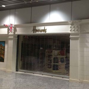 Powder Coating Storefront Security Grilles , Aluminum Roll Up Grille Security