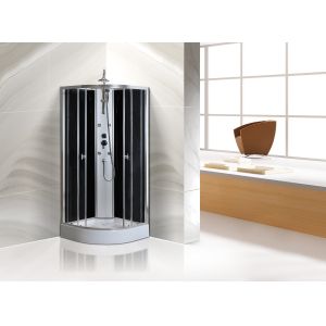 PVC Functional Panel Transparent Quadrant Shower Cubicles Normal Temperature