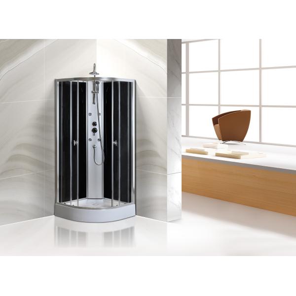 PVC Functional Panel Transparent Quadrant Shower Cubicles Normal Temperature
