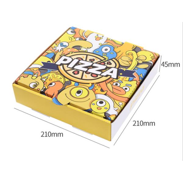 Takeout Disposable Food Grade Containers Corrugated Pizza Boxes Recyclable Kraft Paper