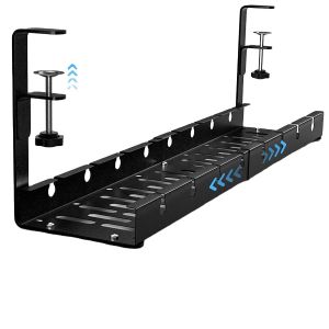 China Retractable Cable Management Tray Electric Standing Desk Non-folding Rack for Workspace on sale