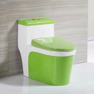 Sanitary Modern 3L 6L Siphonic One Piece Toilet Red Green Blue Colore