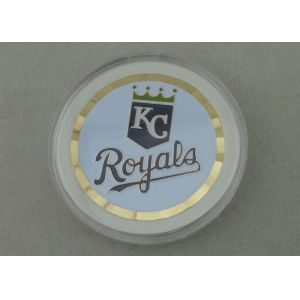 KC Royals Personalized Coins By Brass Stamped With Diamond Cut Edge And 2.0 Inch