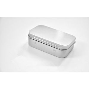 Rectangle Hinged Seamless Tin Box With Hinge For Candy Chocolate Sugar Storage