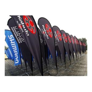 Outdoor Commercial Flags And Banners , Portable Advertising Feather Flags With
