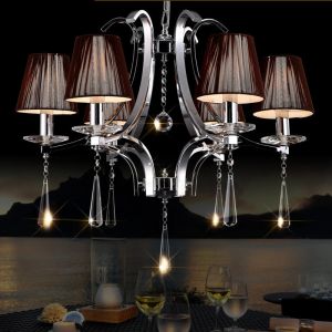 Modern Kichler chandelier with Black White Lampshade (WH-Mi-52)