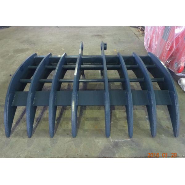 Hyundai Excavator Bucket Attachments With 8 Ribs / Long Shank