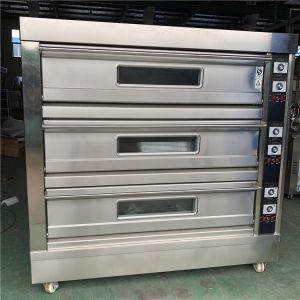 Roti Mini Commercial Baking Oven 3 Deck 9 Tray Gas Oven Pizza Bread Baking