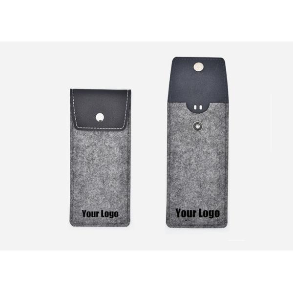 Quality Two Different Sizes Felt Glasses Case with PU Contracted Design for Company Gift wholesale