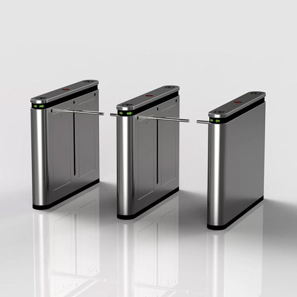 Quality 24V BLDC Motor Drop Arm Turnstile Slim Size Bi Directional LED Light Indication wholesale