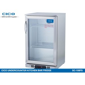 Double Layer Door Kitchenaid Undercounter Refrigerator Beer Cooler Fridge 135W