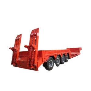 China 80t 100t Heavy Duty Type Detachable Gooseneck Lowbed Semi Trailer for Transportation on sale