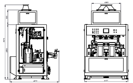 PE Big Pouch Sealing Packing Machine 600bags / Hour 250g To 5kg For Rice