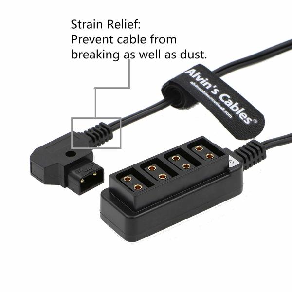 Alvin's Cables D Tap Male to 4 Port Dtap Female Splitter Power Cable for ARRI