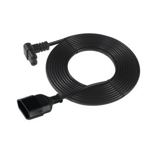EU Schuko to IEC C7 Right Angle Power Cord 1.2M Black