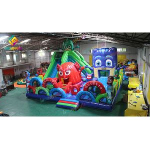 Colorful Inflatable Theme Play Park For Amusement Three Years Warranty