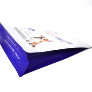 Cheap Laminated Aluminum Foil Side Cat / Dog Resealable Pet Bag With Valve Or Canister Strap for sale