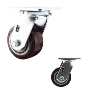 440LBS PP Core Swivel Plate Heavy Duty PU 100mm Caster Wheels