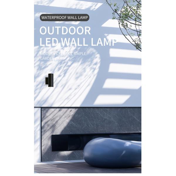 6W 12W Modern Simple Outdoor Wall Lamp LED Waterproof Double Head Shell E27