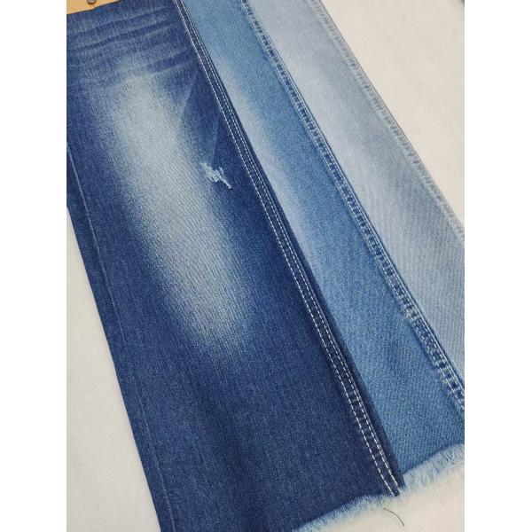 Weak Spandex Twill Style 10S Denim Fabric With 185cm Full Width For lady Jeans