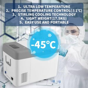 Upright 25l Capacity He Refrigerant Portable Freezer for Hospital Vaccine