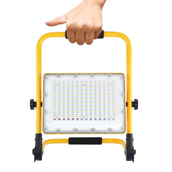 Yellow Rechargeable Portable LED Work Light Foldable 2000 Lumen 48w 85w 90w 7