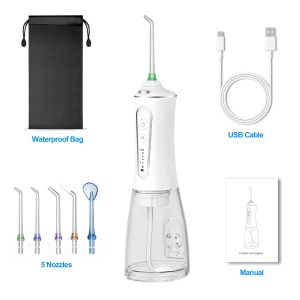 Portable Oral Irrigator Cordless Water Flosser with Charging Time 5 hours ABS