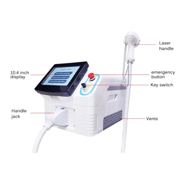 Custom Portable 808nm Diode Laser Hair Removal Machine For Face And Body