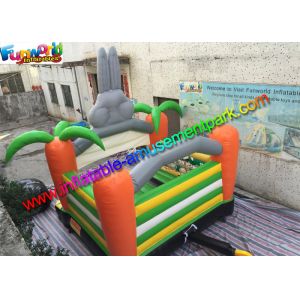 Outdoor Commercial Rabbit Inflatable Castles / Bouncing Castles With PVC