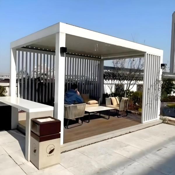 Colorful and Malleable Adjustable Louvered Aluminum Pergola with Beautiful