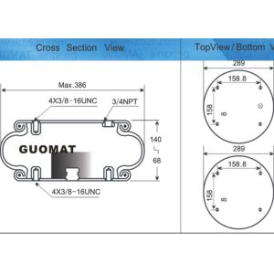 W01-358-7094  Air Bag Kit Technical Parameters Rubber Bladder