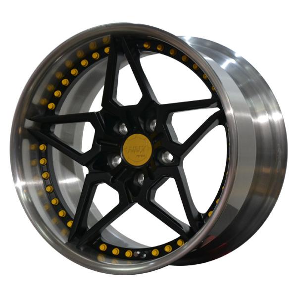 factory direct custom 18 to 22 inch aluminum yellow brushed car forged wheels