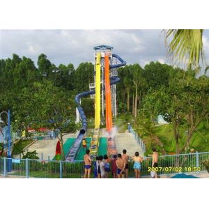 Multicolor High Speed Water Slide , Fiberglass Big Water Slides For Adults
