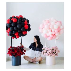 3mm Thick Customized Logo Rose Gold Stamped Round Flower Gift Box with Lid and