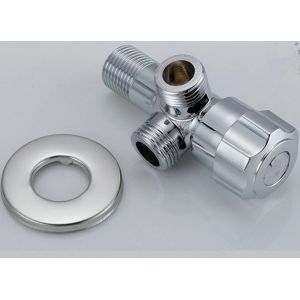 Chrome Toilet Angle Valve Three-Way Angle Stop Valve For Kitchen And Bathroom