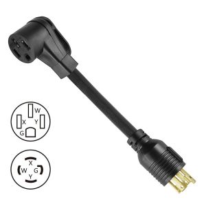 Elethor Nema Ev Charger Adapter Extension Cable 3 Conductor Sjt Type L14-30p