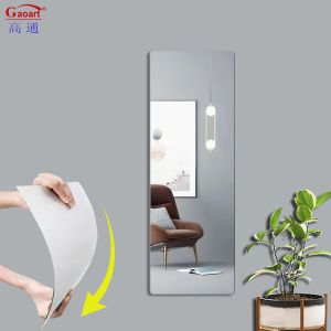 2mm Plastic Flexible Sliver Sheet Adhesive Acrylic Mirror Board for Custom Home Decor