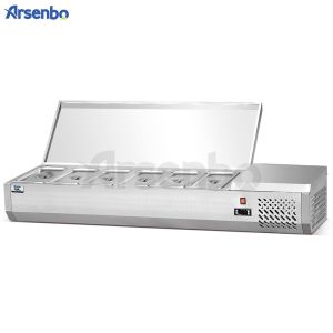 60Hz Salad Bar Pizza Prep Refrigerator Multipurpose No Fluorine