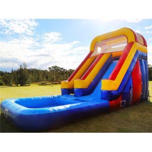 Commercial Grade Garden Home Wet Kids Inflatable Water Slide With Pool