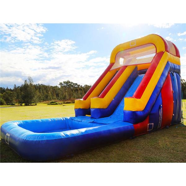 Quality Commercial Grade Garden Home Wet Kids Inflatable Water Slide With Pool wholesale