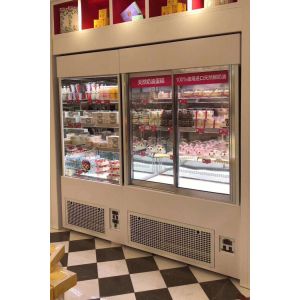 Front Sliding Door Food Display Showcase Can Be Embeded In The Wall
