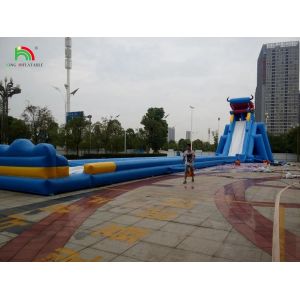 Cheap Water Park Slides Funny Aqua Park Water Games New Design Aquatic Play Equipment Inflatable Long Water Slide for sale