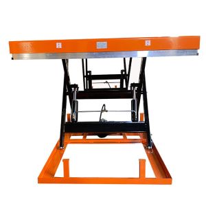 1000kg Single Electric Stationary Scissor Lift Tables Max Height 1300mm