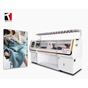 China 100 Inch 14G Cotton Blanket Knitting Machine with Double System on sale